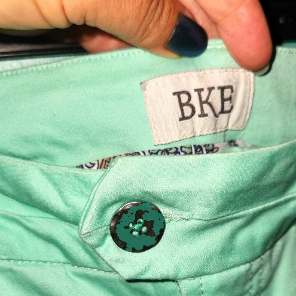 EUC BKE Seafoam Green Peyton Women's Straight Leg Ankle Chinos Sz 29 - Picture 2 of 9